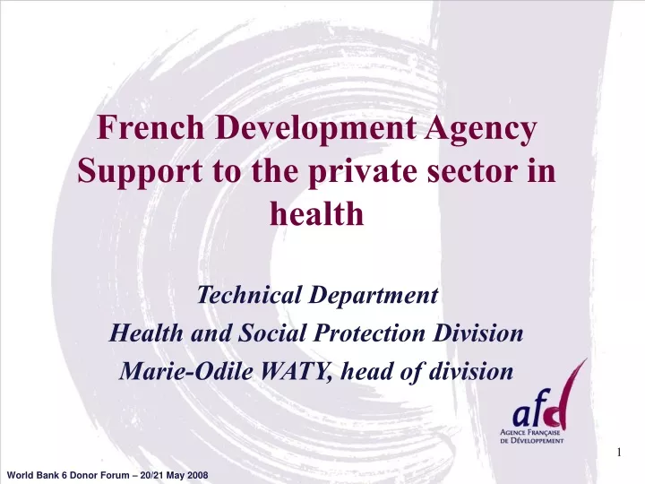 french development agency support to the private sector in health