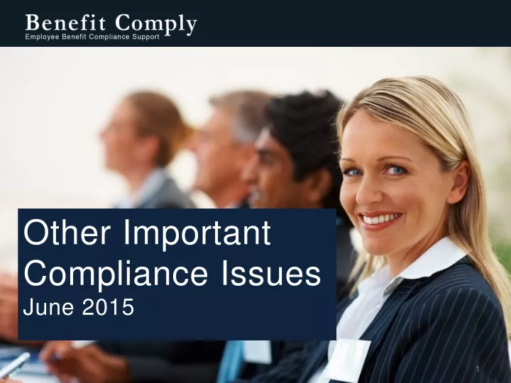 other important compliance issues june 2015