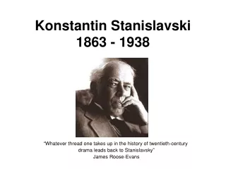 Konstantin Stanislavski 1863 - 1938