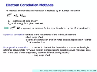 Electron Correlation Methods