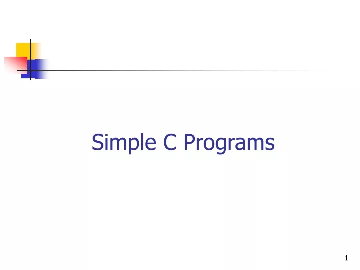 simple c programs