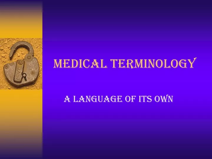 medical terminology