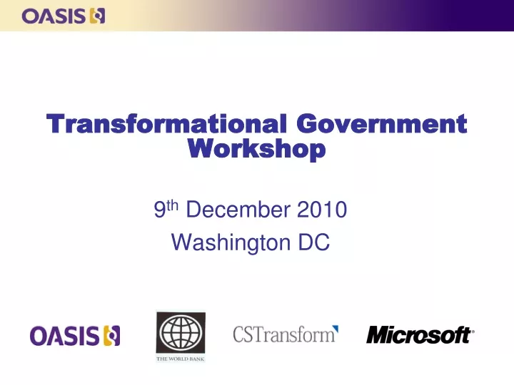 transformational government workshop