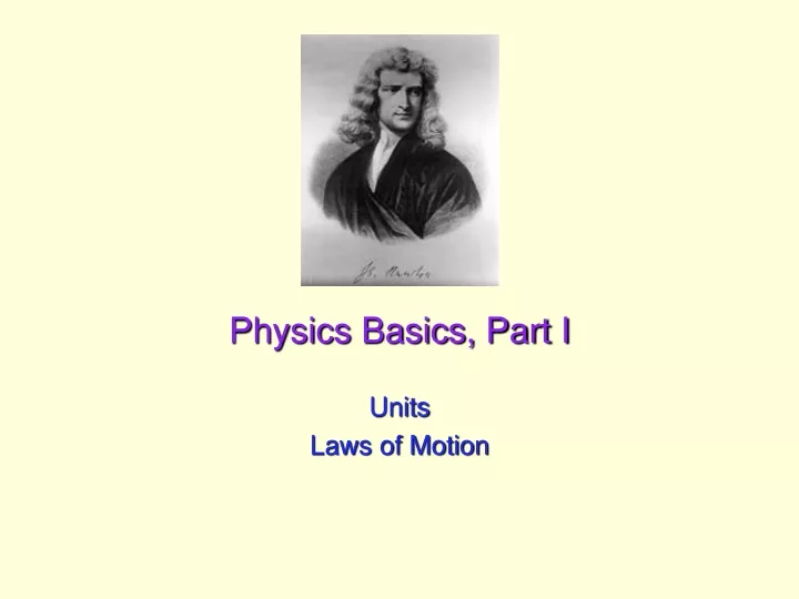 physics basics part i