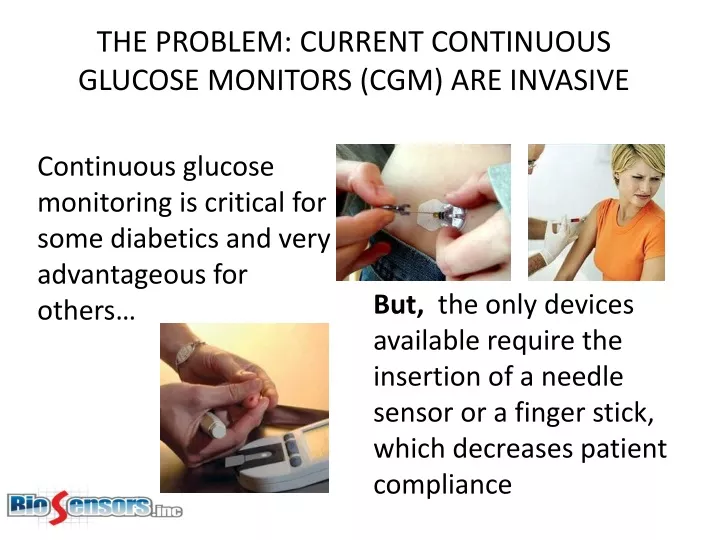 the problem current continuous glucose monitors cgm are invasive