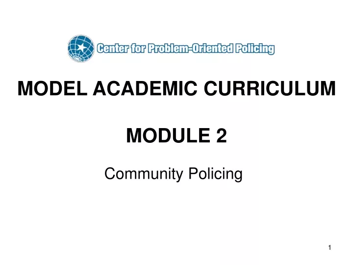 model academic curriculum module 2