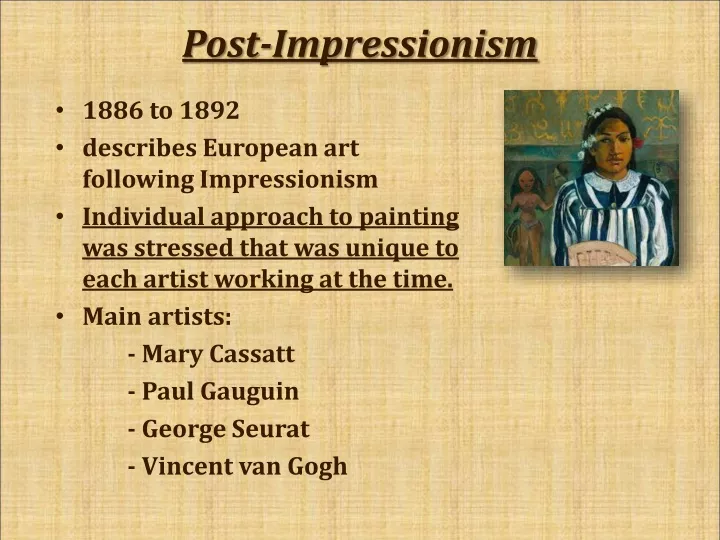post impressionism