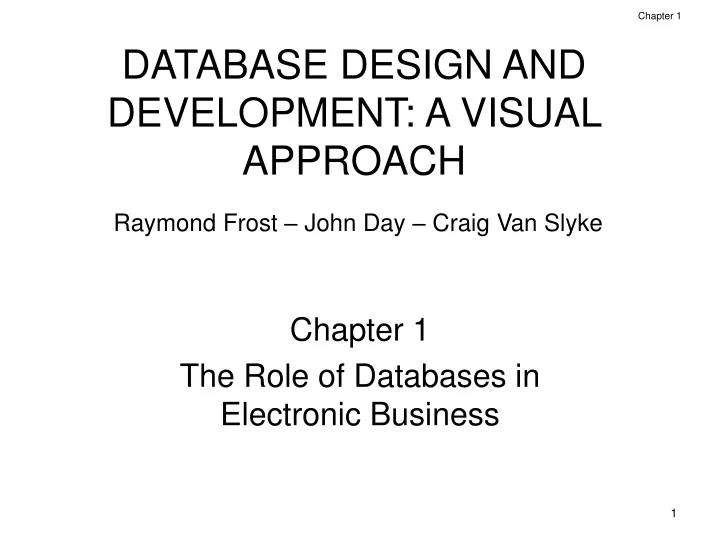 database design and development a visual approach