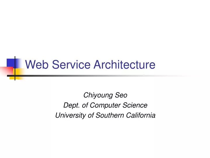 web service architecture