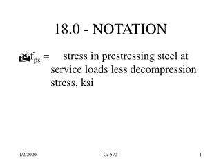 18.0 - NOTATION