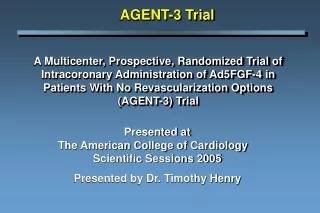 AGENT-3 Trial