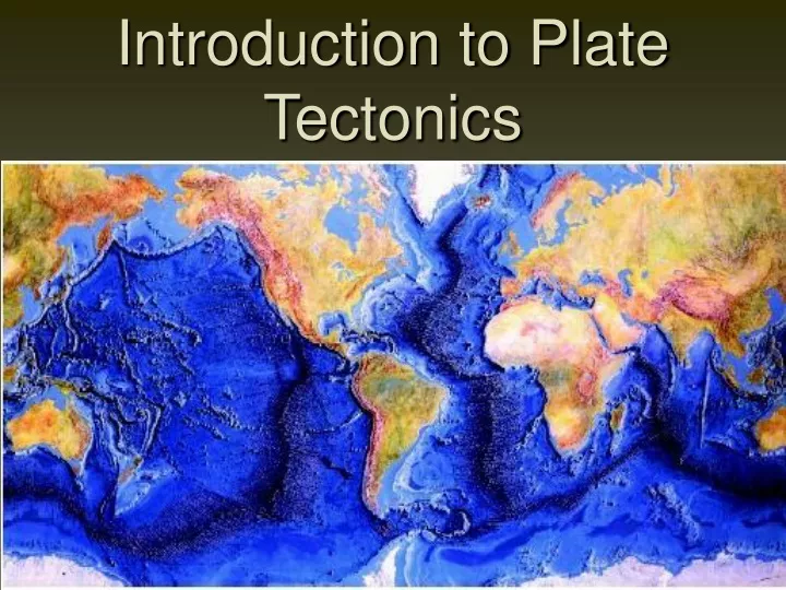 introduction to plate tectonics