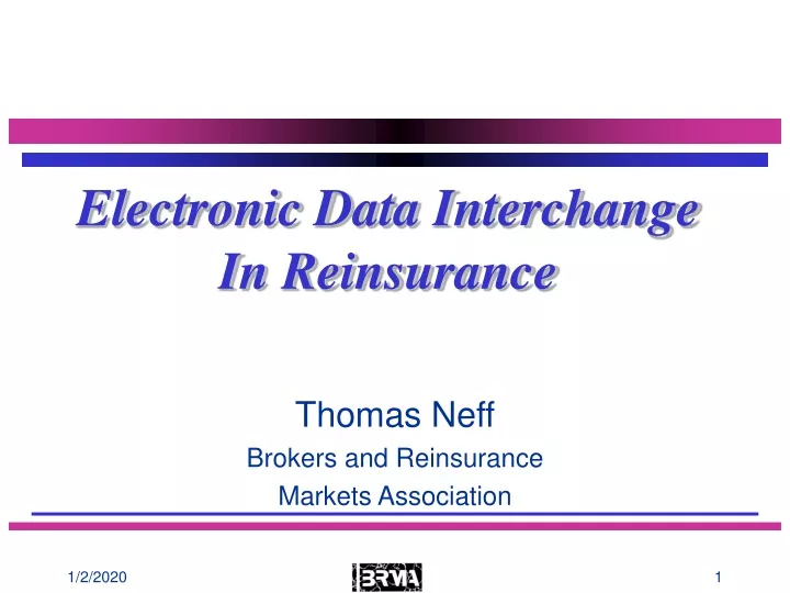 electronic data interchange in reinsurance
