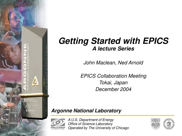 getting started with epics a lecture series