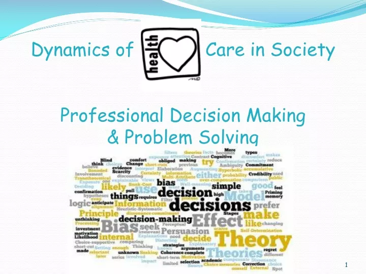dynamics of care in society professional decision