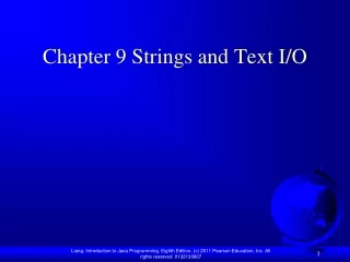 Chapter 9 Strings and Text I/O