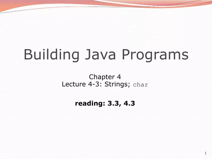 building java programs