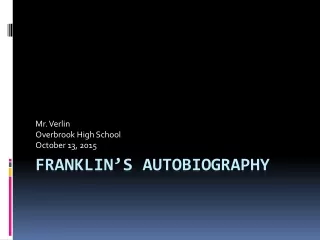Franklin’s autobiography