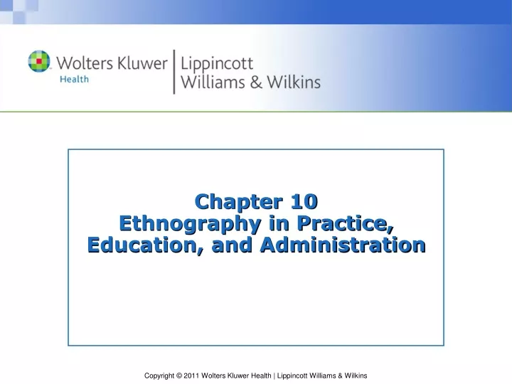 chapter 10 ethnography in practice education and administration