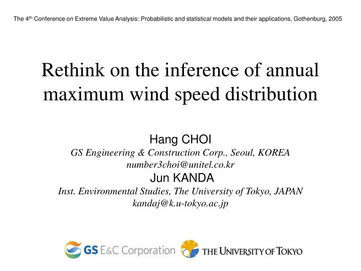 rethink on the inference of annual maximum wind speed distribution