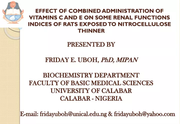 effect of combined administration of vitamins