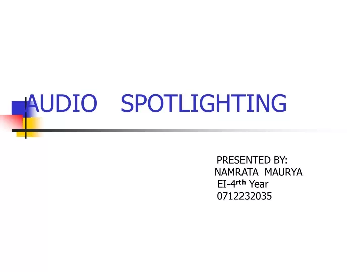 audio spotlighting