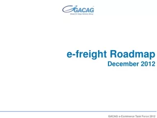 e-freight Roadmap December 2012