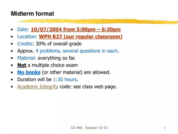 midterm format