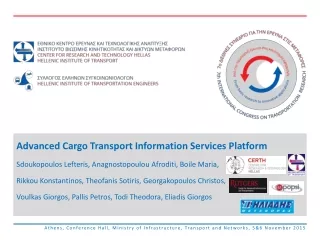 Advanced Cargo Transport Information Services Platform