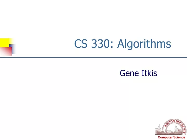 cs 330 algorithms