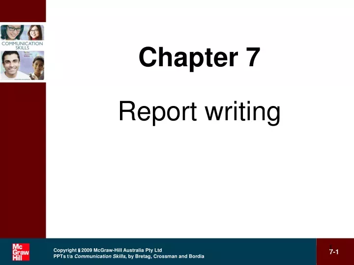 chapter 7 report writing