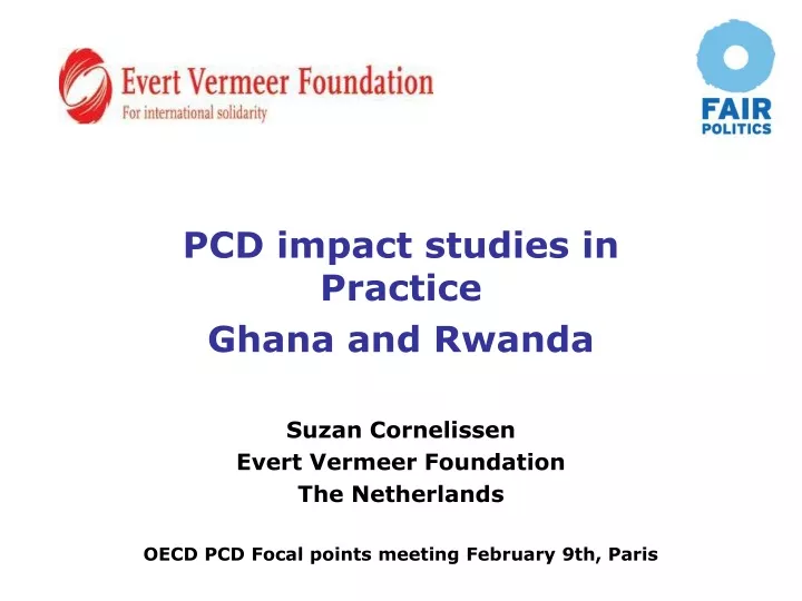 pcd impact studies in practice ghana and rwanda