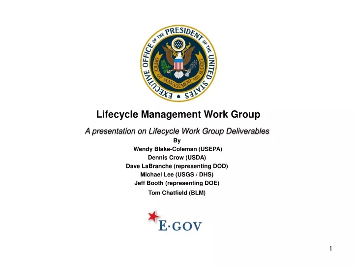 lifecycle management work group