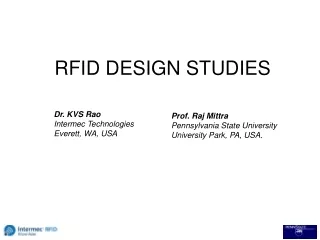 RFID DESIGN STUDIES