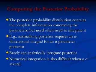 Computing the Posterior Probability
