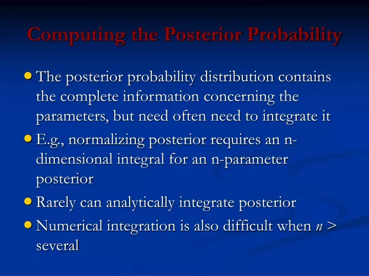 computing the posterior probability