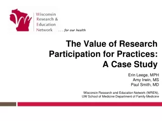 The Value of Research Participation for Practices: A Case Study
