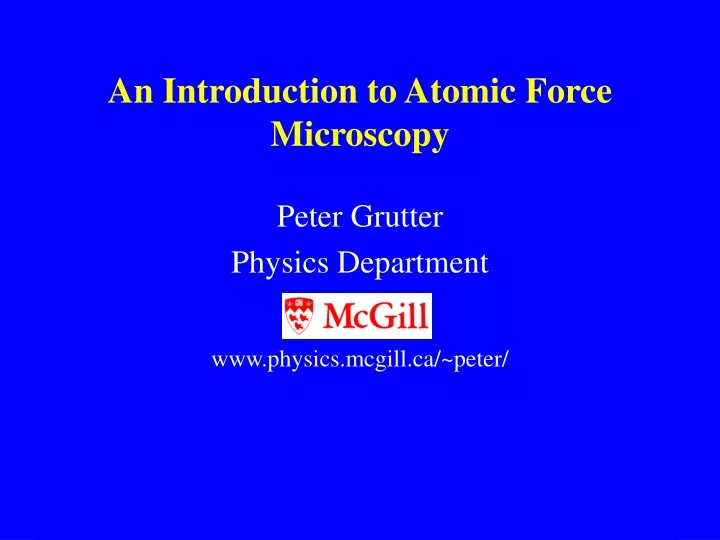 an introduction to atomic force microscopy