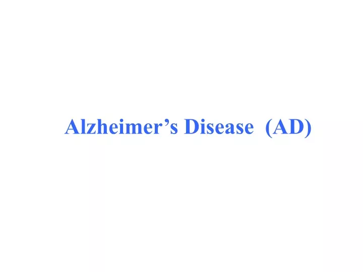 alzheimer s disease ad
