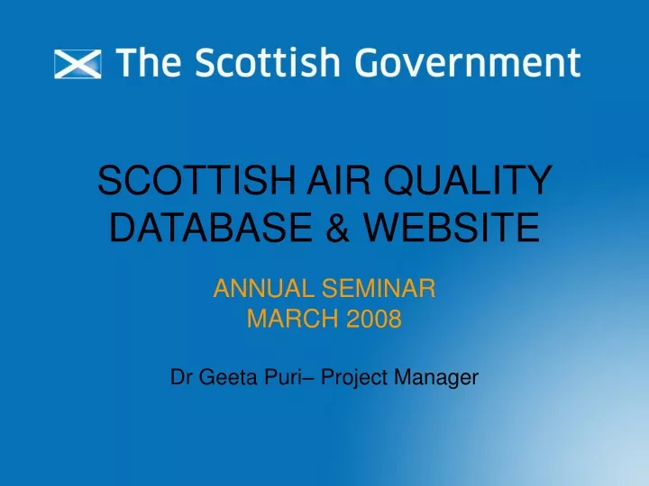 scottish air quality database website