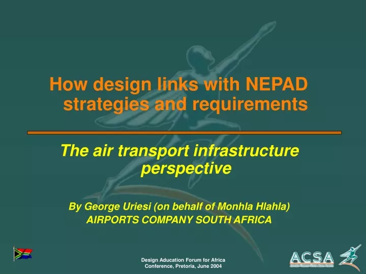 how design links with nepad strategies