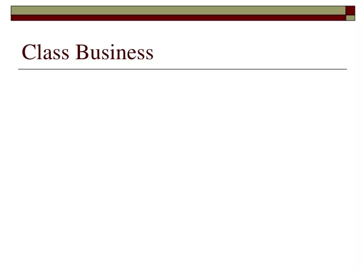 class business