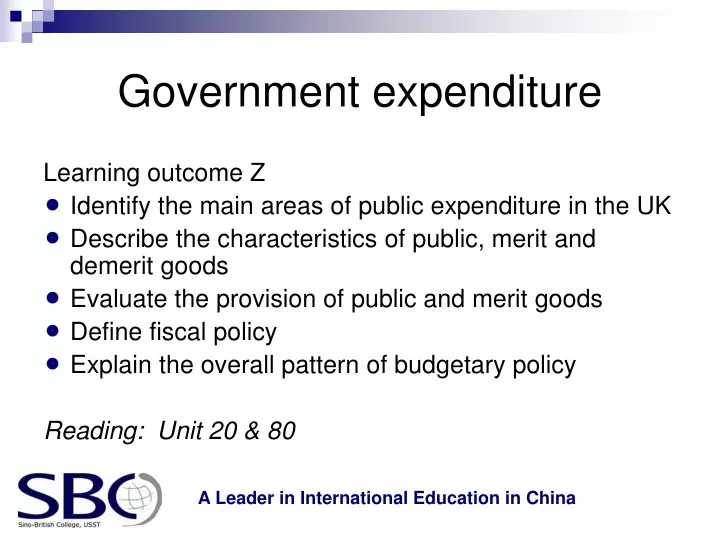 government expenditure