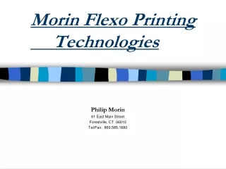 Morin Flexo Printing 	Technologies