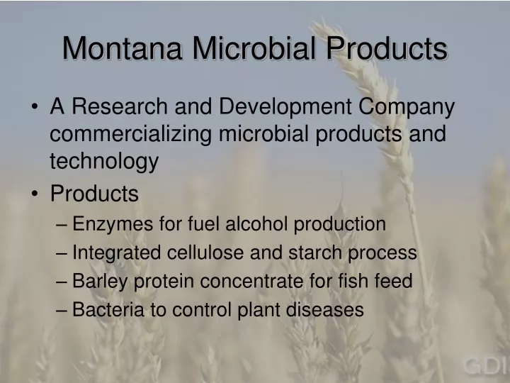 montana microbial products