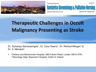 Therapeutic Challenges in Occult Malignancy Presenting as Stroke