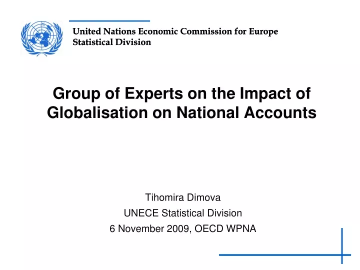 group of experts on the impact of globalisation on national accounts