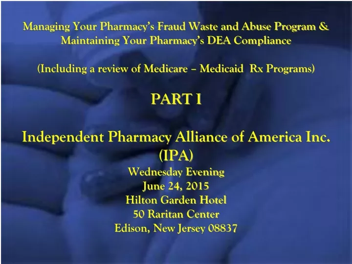 managing your pharmacy s fraud waste and abuse