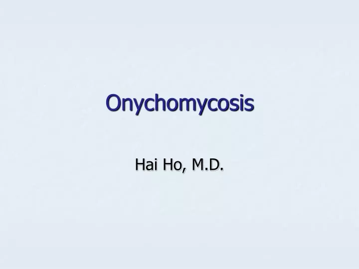 onychomycosis