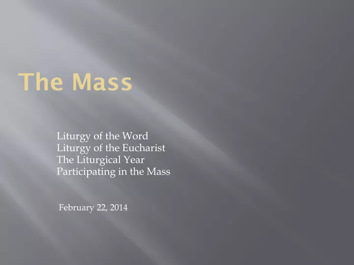 the mass